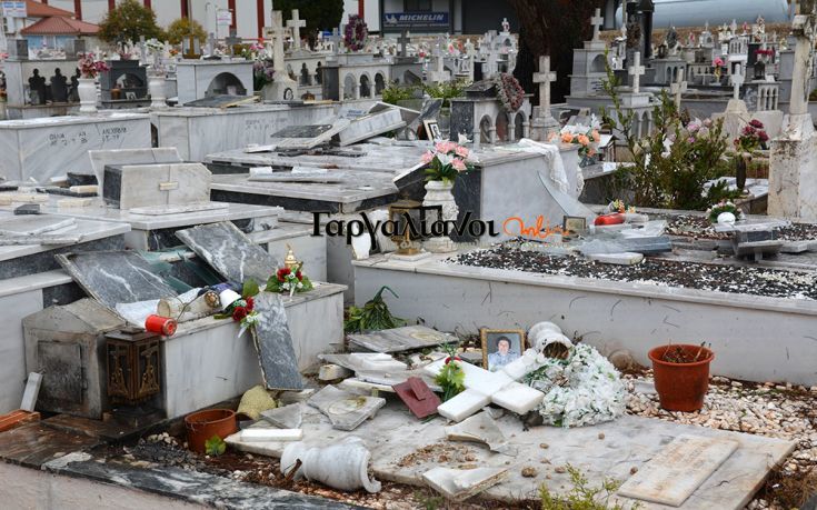 Ανεμοστρόβιλος άνοιξε τάφους στους Γαργαλιάνους