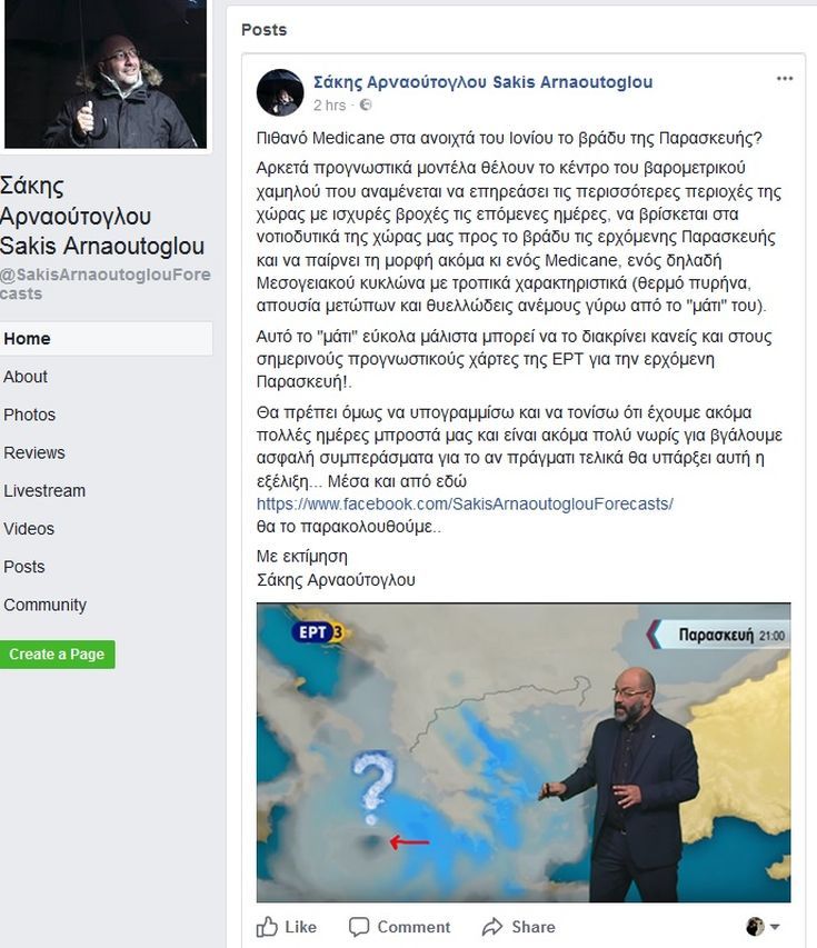 Πρόβλεψη για εκδήλωση μεσογειακού κυκλώνα στο Ιόνιο το βράδυ της Παρασκευής 4 Untitled
