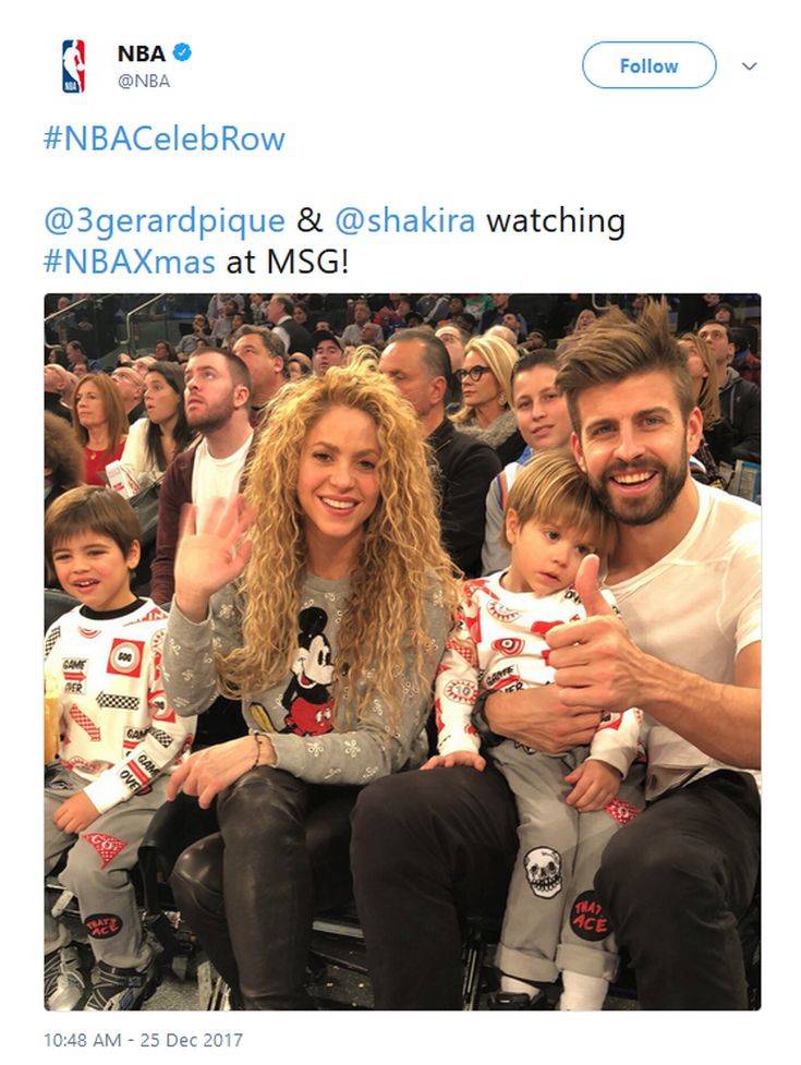 Στη Νέα Υόρκη Σακίρα – Πικέ και βλέπουν ΝΒΑ