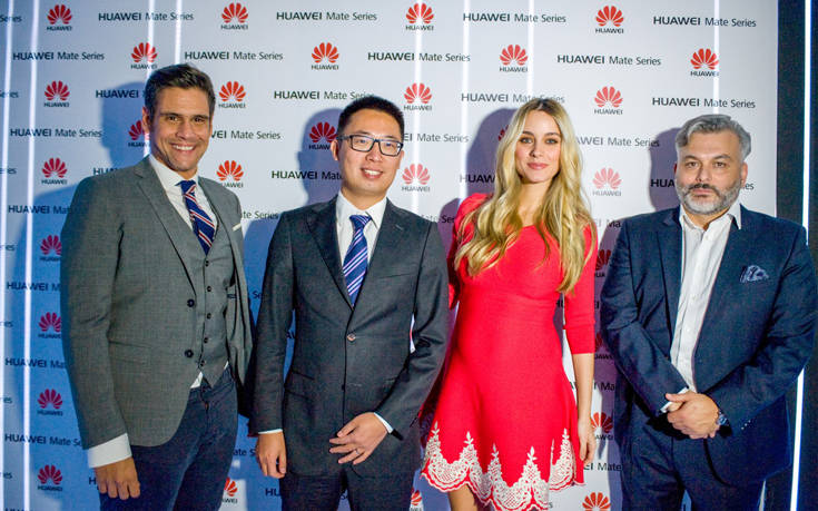 &Omicron; &kappa;. &Delta;&eta;&mu;ή&tau;&rho;&eta;&sigmaf; &Omicron;&upsilon;&gamma;&gamma;&alpha;&rho;έ&zeta;&omicron;&sigmaf; &omicron;&iota;&kappa;&omicron;&delta;&epsilon;&sigma;&pi;ό&tau;&eta;&sigmaf; &tau;&eta;&sigmaf; &beta;&rho;&alpha;&delta;&iota;ά&sigmaf;, &omicron; &kappa;. Lin Bing, Country Manager Terminals, Huawei &Epsilon;&lambda;&lambda;ά&delta;&omicron;&sigmaf;, &eta; &kappa;&alpha; &Delta;&omicron;ύ&kappa;&iota;&sigma;&sigma;&alpha; &Nu;&omicron;&mu;&iota;&kappa;&omicron;ύ, &Pi;&rho;έ&sigma;&beta;&epsilon;&iota;&rho;&alpha; &tau;&eta;&sigmaf; &sigma;&epsilon;&iota;&rho;ά&sigmaf; Mate &tau;&eta;&sigmaf; Huawei, &omicron; &kappa;. &Pi;έ&tau;&rho;&omicron;&sigmaf; &Delta;&rho;&alpha;&kappa;ό&pi;&omicron;&upsilon;&lambda;&omicron;&sigmaf;, Country Marketing Manager, Huawei &Epsilon;&lambda;&lambda;ά&delta;&omicron;&sigmaf;