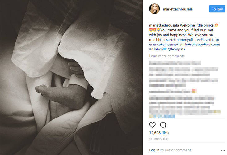 Γέννησε η Μαριέττα Χρουσαλά