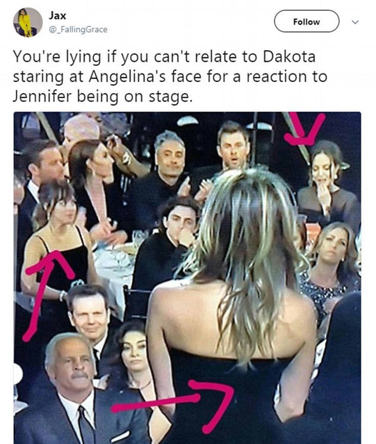 Όταν η Τζολί αγνόησε την Άνιστον στις Χρυσές Σφαίρες