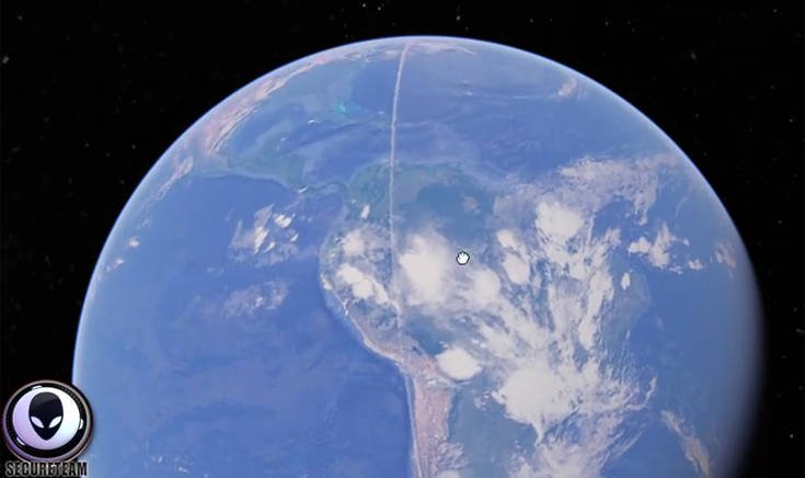 Το Google Earth είδε μια παράξενη λευκή γραμμή 21.000 χιλιομέτρων