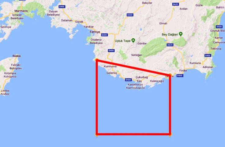 Η Τουρκία δεσμεύει ξανά την περιοχή γύρω από το Καστελόριζο