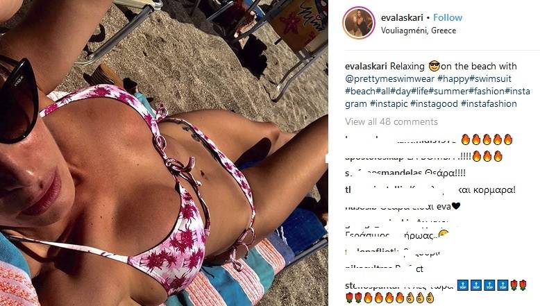 Η Εύα Λάσκαρη ξεκίνησε τα μπάνια της 10 la3