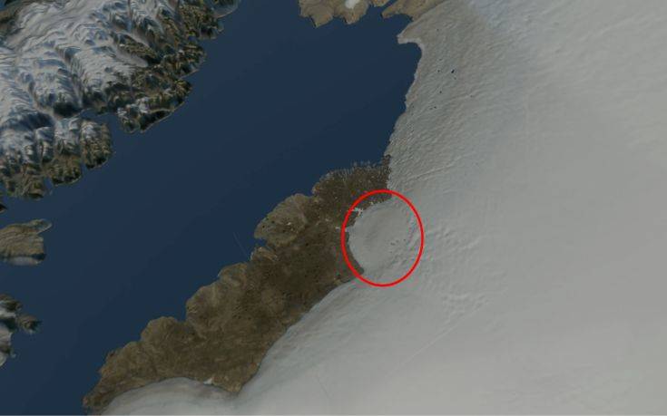 Κρατήρας μεγαλύτερος από την Αττική κάτω από τους πάγους της Γροιλανδίας