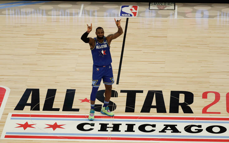 Στον Κόμπι Μπράιαντ αφιερωμένο το All Star Game, 157-155 νίκησε η Τeam LeBron με βολή του Ντέιβις 28 AP 20048175826576