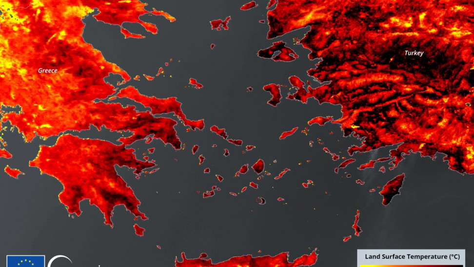 Βαρυμπόμπη: Δορυφορικές εικόνες από το πύρινο μέτωπο χθες και σήμερα – Στο «κόκκινο» η Ελλάδα 
