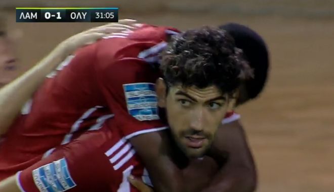 Λαμία – Ολυμπιακός: Το 2-0 των ερυθρολεύκων με τον Μπουχαλάκη