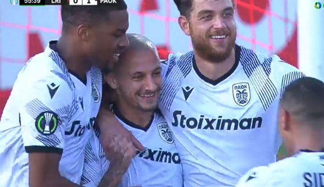 Λίνκολν – ΠΑΟΚ: Ο Μίτριτσα έκανε το 0-2 με το πρώτο του γκολ με τη φανέλα του Δικεφάλου