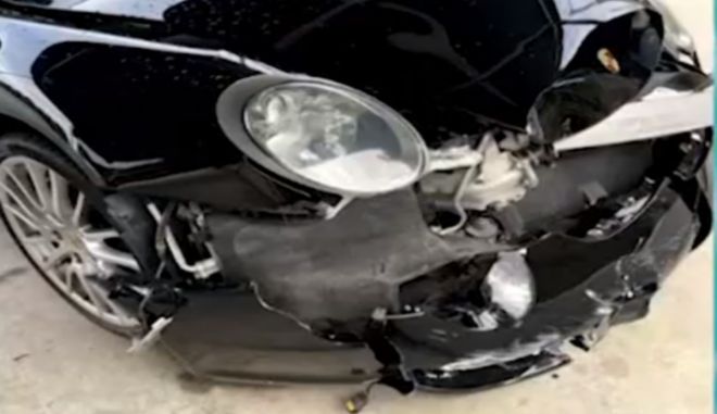 Αλέξης Κούγιας: Η σμπαραλιασμένη Porche του μετά το ατύχημα