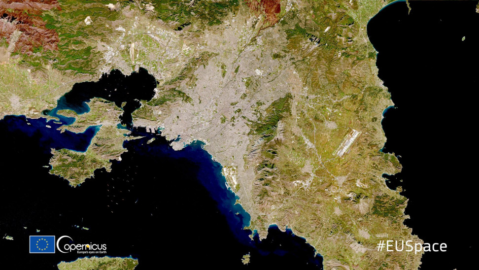 Εντυπωσιακή δορυφορική φωτογραφία της Αθήνας από ύψος 786 χιλιομέτρων